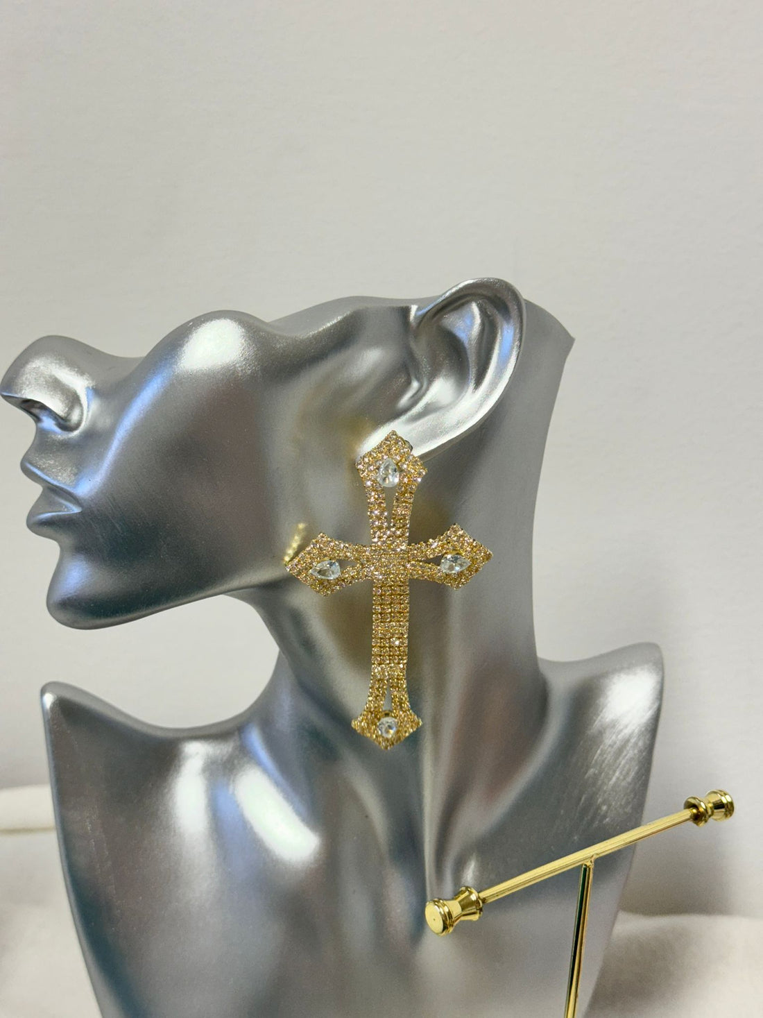 ORECCHINI CROCE ORO